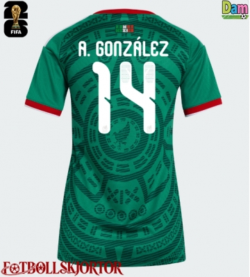 Mexiko Armando Gonzalez #14 Hemmatröja Dam VM 2026 Kortärmad